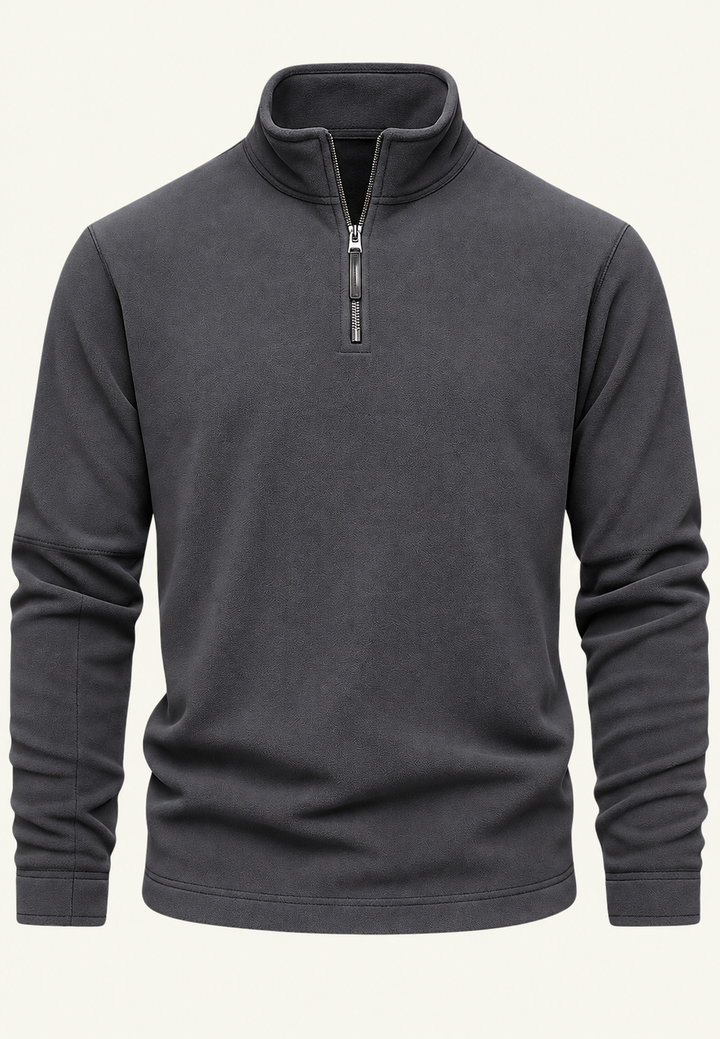 Herensweater met hoge hals en halve rits - Calder