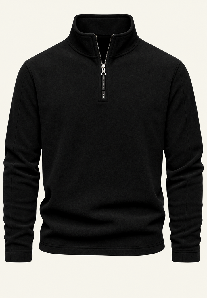 Herensweater met hoge hals en halve rits - Calder