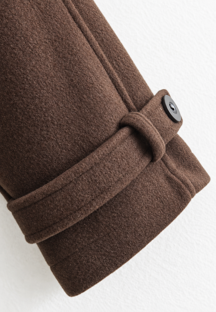 Korte trenchcoat voor dames met dubbele knoopsluiting en riem - Élise