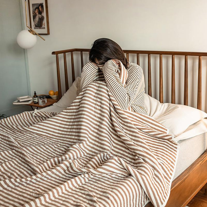 Gestreepte licht zomerse sprei
