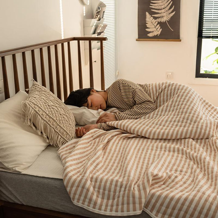 Gestreepte licht zomerse sprei