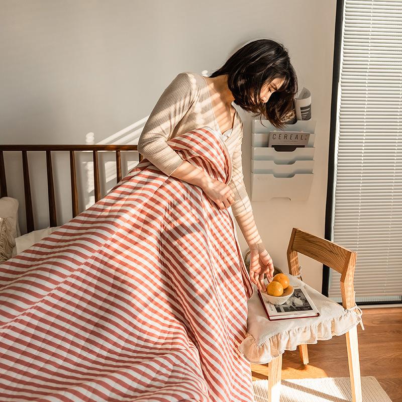 Gestreepte licht zomerse sprei