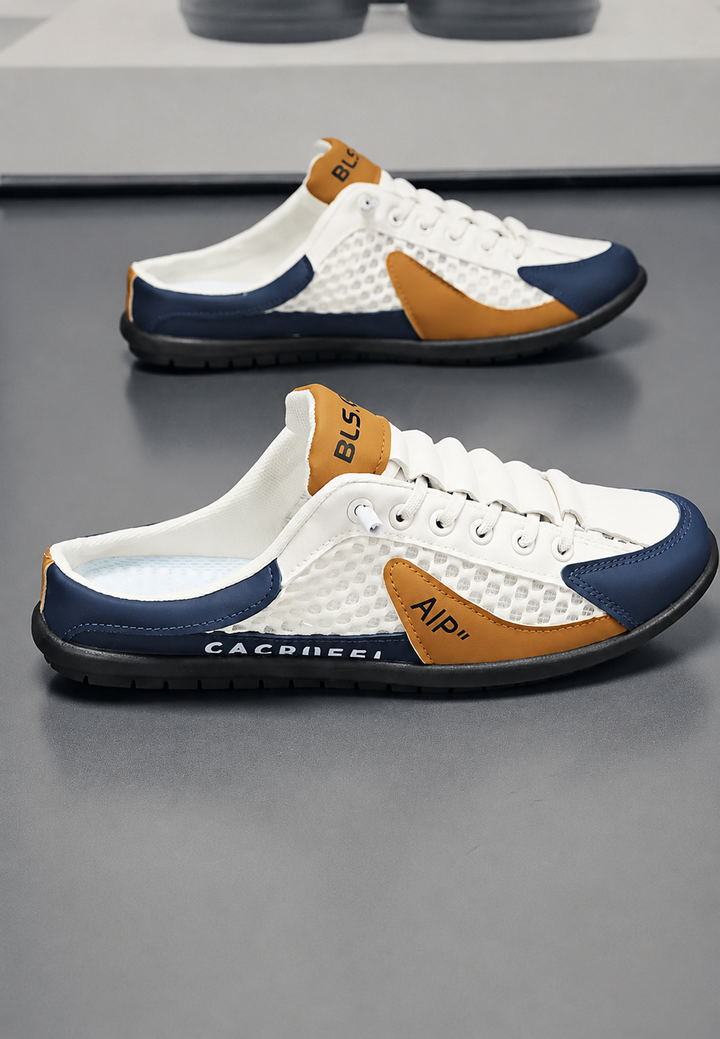 Sportschoenen voor heren met geperforeerde panelen en veters - Elias