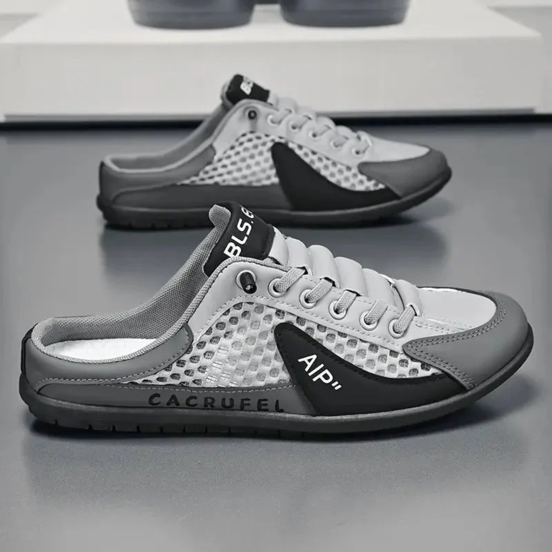 Sportschoenen voor heren met geperforeerde panelen en veters - Elias