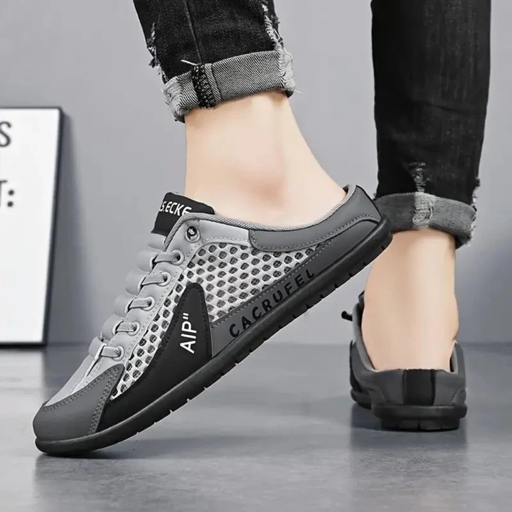 Sportschoenen voor heren met geperforeerde panelen en veters - Elias