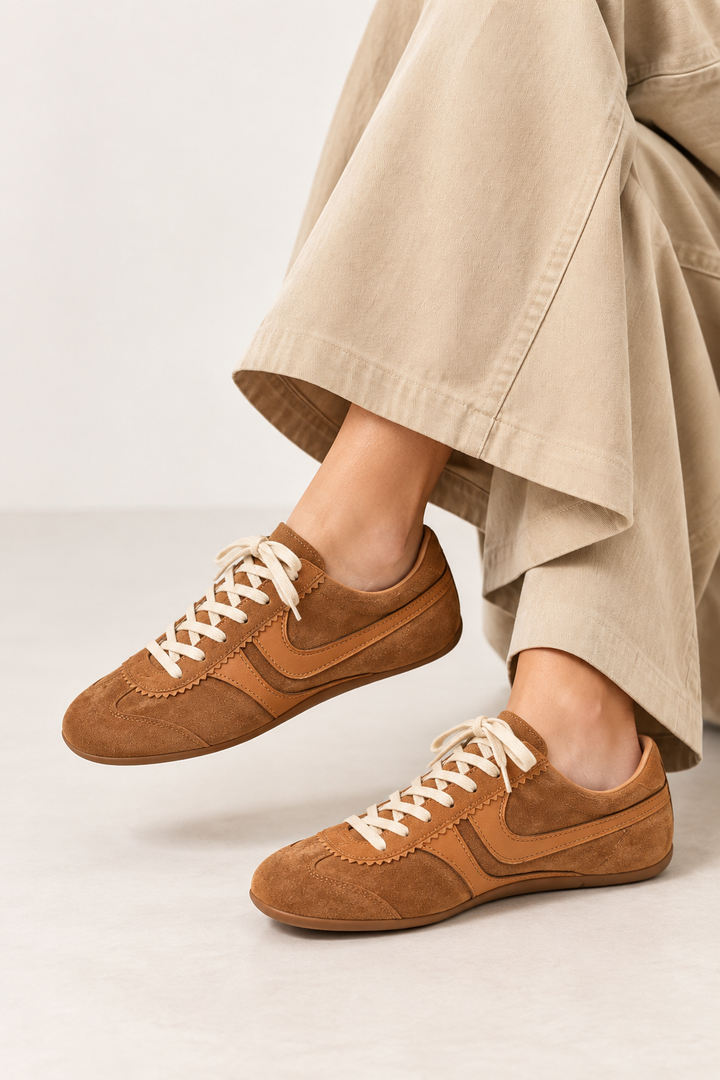 Damessneakers barefoot retro met gecombineerde panelen - Alinda
